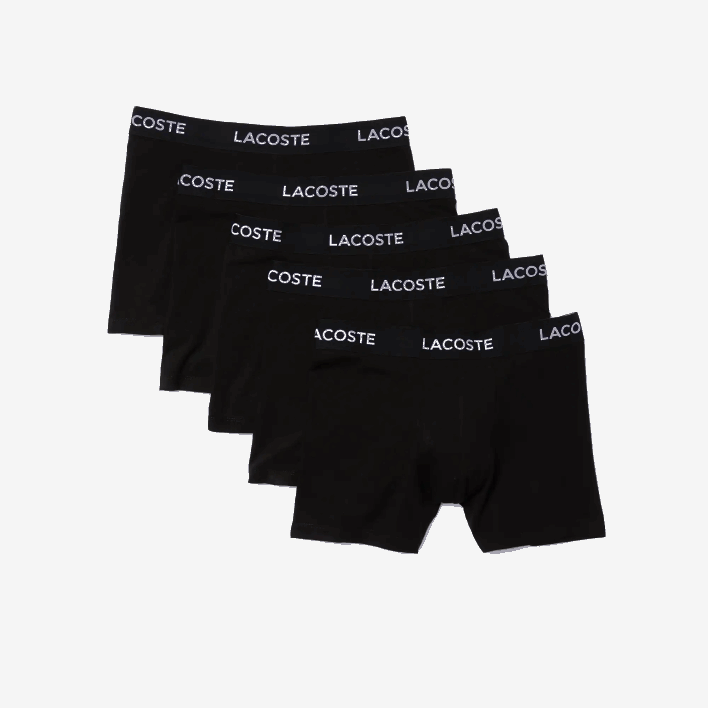 Lacoste 5-Pack Logo Waist Boxers 646T1399 Black 031 Men