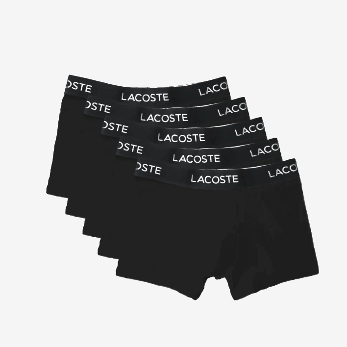 Lacoste 5-pack Stretch Cotton Trunks 646T1412 Black 031 Men