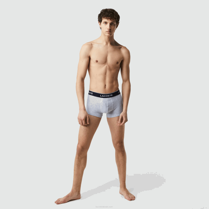 Lacoste Casual Boxer Brief 3-Pack 646T1371 Blue Grey Chine F7K Men