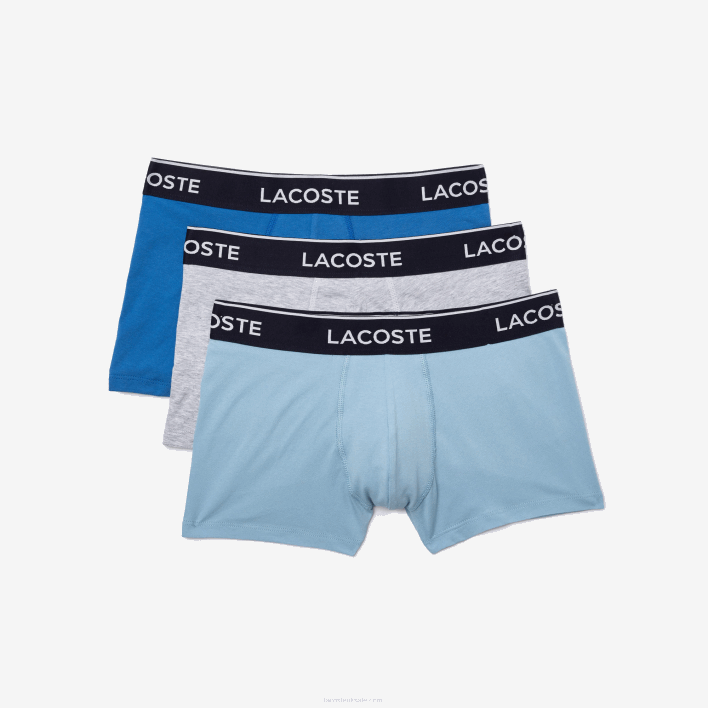 Lacoste Casual Boxer Brief 3-Pack 646T1371 Blue Grey Chine F7K Men