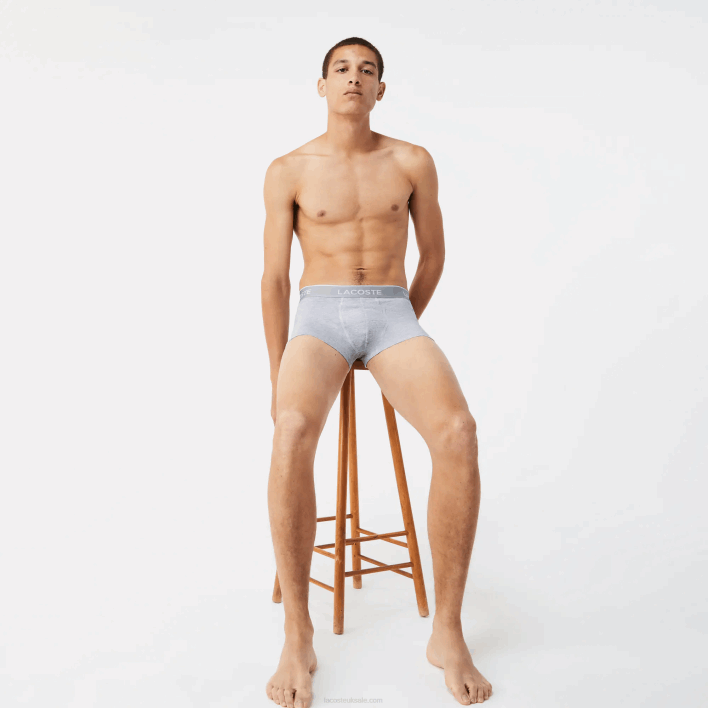 Lacoste Casual Boxer Brief 3-Pack 646T1372 Black White Grey Chine NUA Men