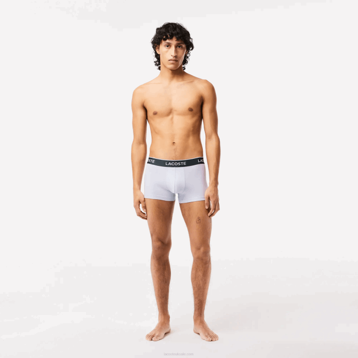 Lacoste Casual Boxer Brief 3-Pack 646T482 Purple Navy Blue Grey Chine GGJ Men
