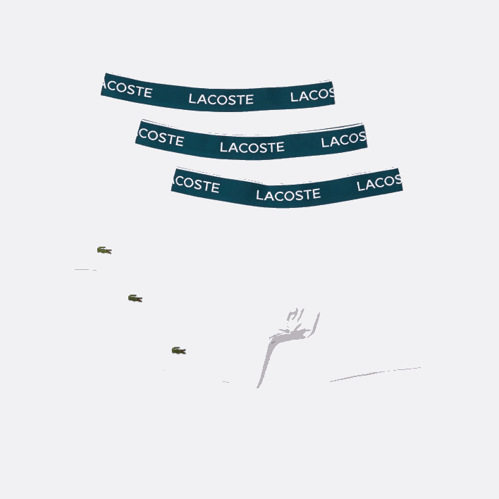 Lacoste Long Stretch Cotton Boxer Brief 3-Pack 646T1405 White 001 Men