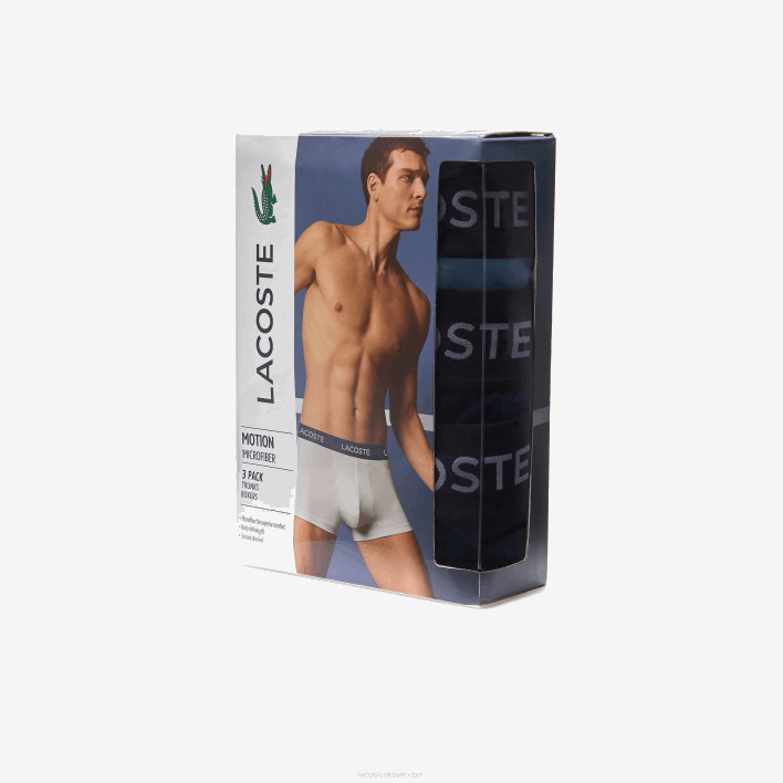 Lacoste Microfiber Trunk 3-Pack 646T1463 Navy Blue VUC Men
