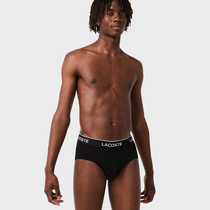 Lacoste Pack Of 3 Casual Briefs 646T1421 Black 031 Men