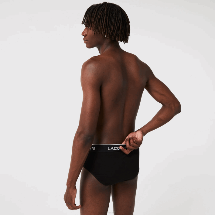 Lacoste Pack Of 3 Casual Briefs 646T1421 Black 031 Men