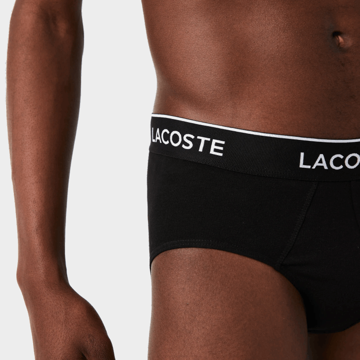 Lacoste Pack Of 3 Casual Briefs 646T1421 Black 031 Men