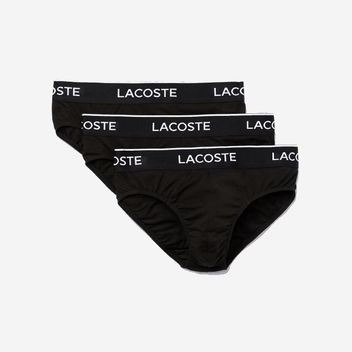 Lacoste Pack Of 3 Casual Briefs 646T1421 Black 031 Men