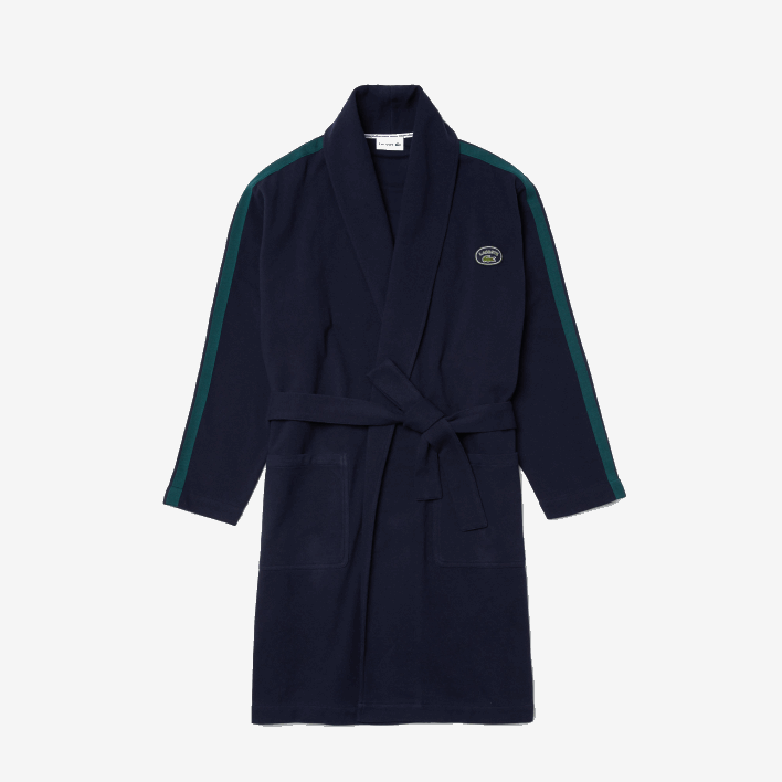 Lacoste SPORT-Inspired Textured Badges Cotton Pique Robe 646T1401 Navy Blue 166 Men