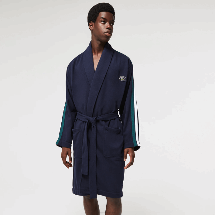 Lacoste SPORT-Inspired Textured Badges Cotton Pique Robe 646T1401 Navy Blue 166 Men