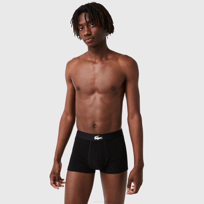 Lacoste Stretch Cotton Trunk 3-Pack 646T1431 Black Grey Chine White EQD Men