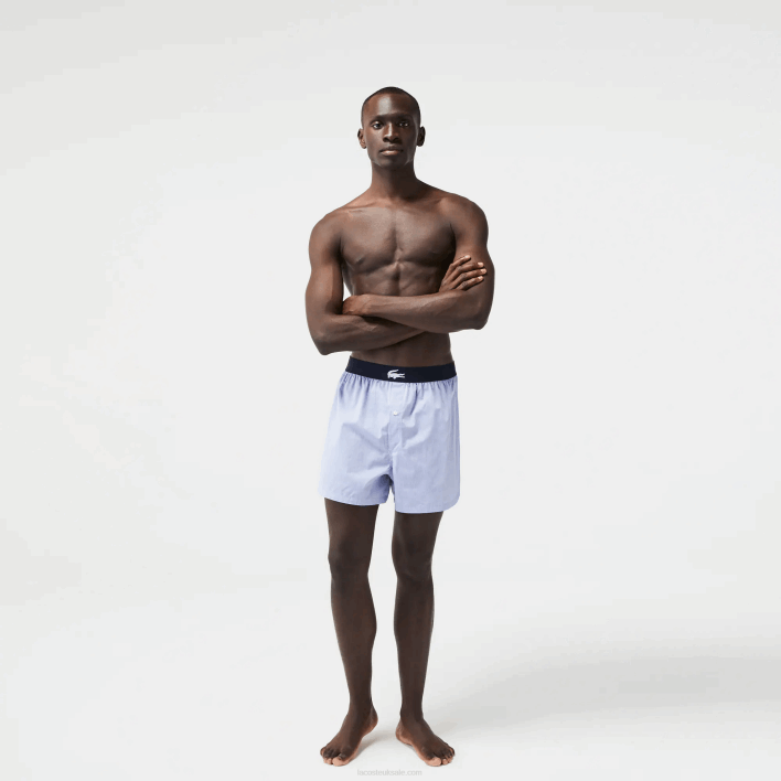 Lacoste Ultra-Soft Cotton Boxer 3-Pack 646T1578 Navy Blue VUC Men