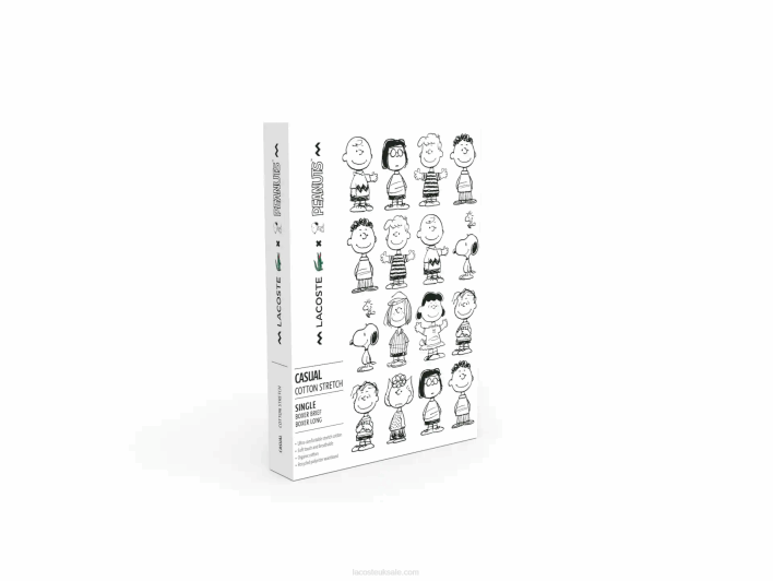 Lacoste x Peanuts Long Organic Cotton Boxer Briefs 646T1638 Grey Chine CCA Men