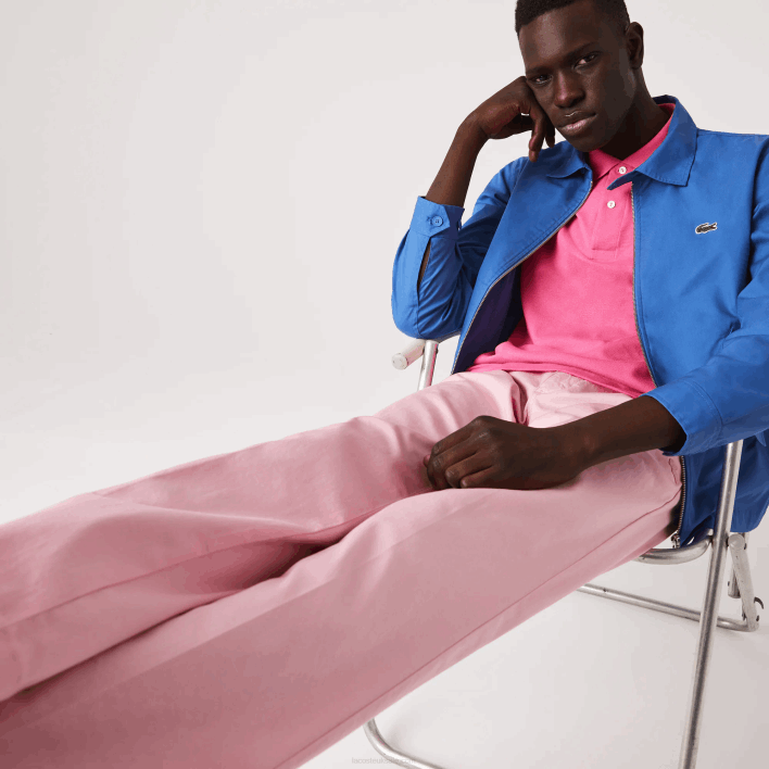 Lacoste LIVE Organic Cotton Straight Chinos 646T1635 Pink 7SY Men