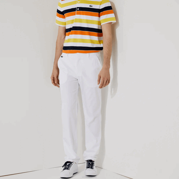 Lacoste SPORT Stretch Golf Chino Pants 646T1641 White 001 Men