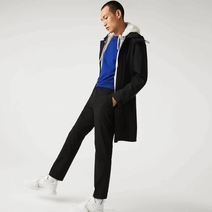 Lacoste Slim Fit Light Water-Resistant Chinos 646T1588 Black 031 Men