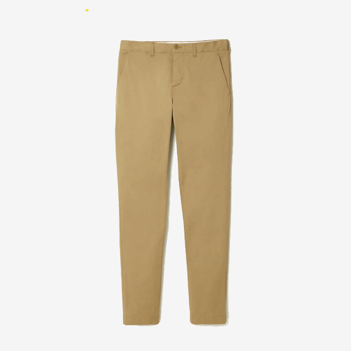 Lacoste Slim Fit Stretch Cotton Chinos 646T499 Beige CB8 Men