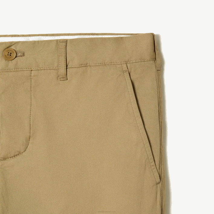 Lacoste Slim Fit Stretch Cotton Chinos 646T499 Beige CB8 Men