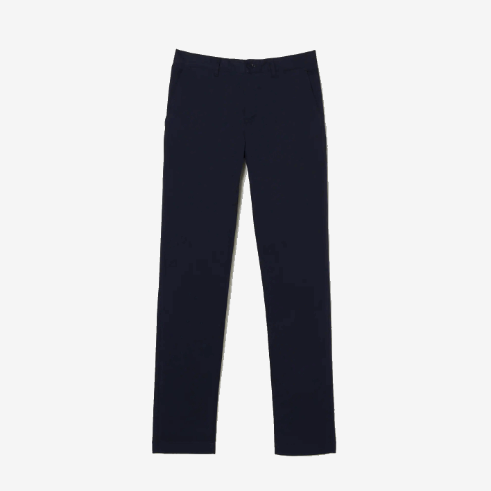 Lacoste Slim Fit Stretch Cotton Chinos 646T500 Navy Blue 166 Men