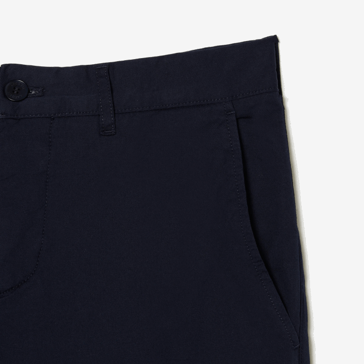 Lacoste Slim Fit Stretch Cotton Chinos 646T500 Navy Blue 166 Men