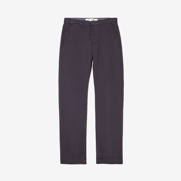 Lacoste Stretch Cotton Chino Pants 646T1656 Navy Blue 166 Men