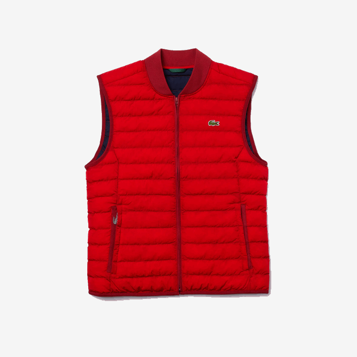Lacoste Lightweight Foldable Water-Resistant Puffer Coat 646T1288 Red 240 Men