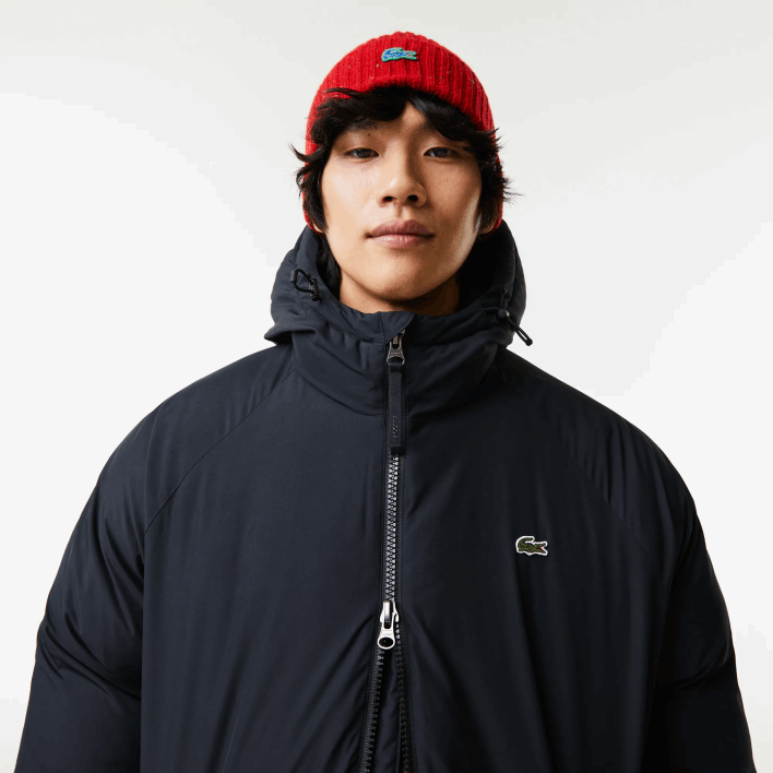 Lacoste Branded Inscription Long Puffer Jacket 646T1294 Black 031 Men