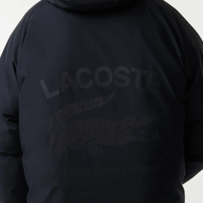 Lacoste Branded Inscription Long Puffer Jacket 646T1294 Black 031 Men