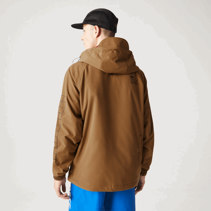 Lacoste Branded Twill Jacket 646T1293 Brown Z0W Men