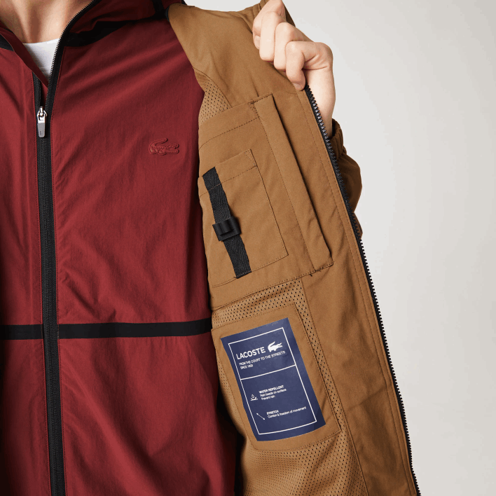 Lacoste Branded Twill Jacket 646T1293 Brown Z0W Men