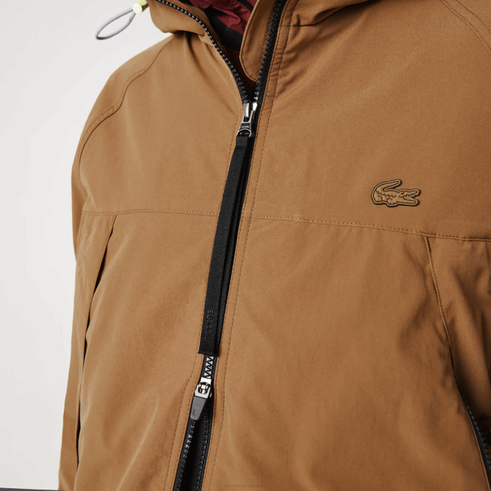 Lacoste Branded Twill Jacket 646T1293 Brown Z0W Men