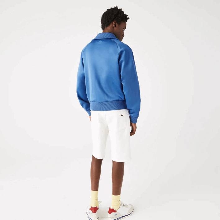 Lacoste Crocodile Stand-Up Collar Zippered Jacket 646T1203 Blue HN8 Men