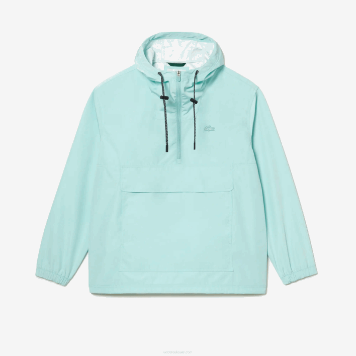 Lacoste Cropped Pull On Hooded Jacket 646T393 Mint LGF Men