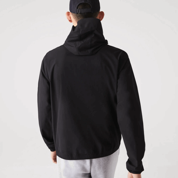 Lacoste Hooded Lettering Light Zip Jacket 646T1284 Black 031 Men