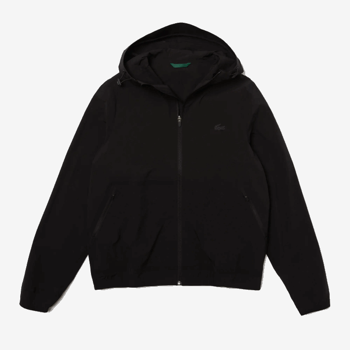 Lacoste Hooded Lettering Light Zip Jacket 646T1284 Black 031 Men