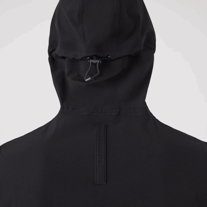 Lacoste Hooded Lettering Light Zip Jacket 646T1284 Black 031 Men