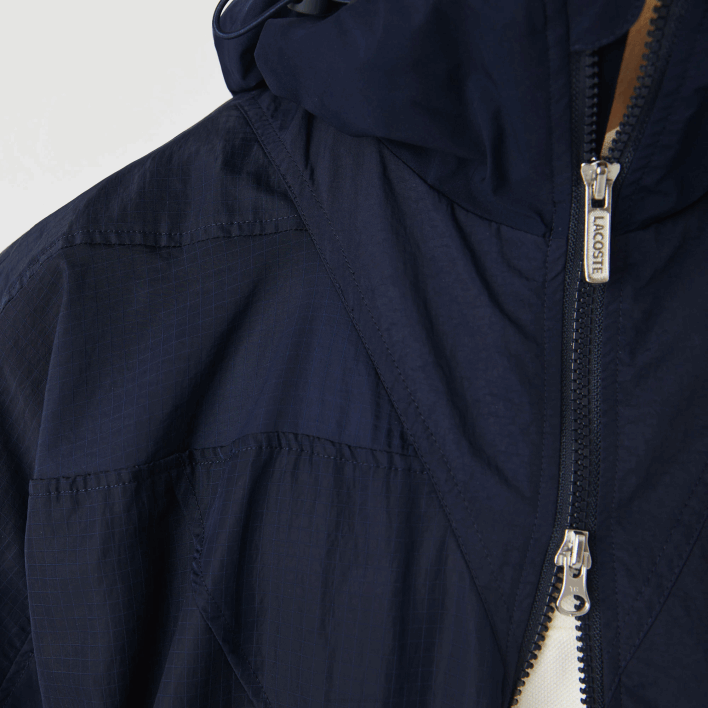 Lacoste LIVE Graphic Logo Colorblock Zippered Jacket 646T1315 Navy Blue 5FS Men