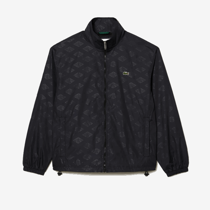 Lacoste Monogram Print Track Jacket 646T377 Black 031 Men