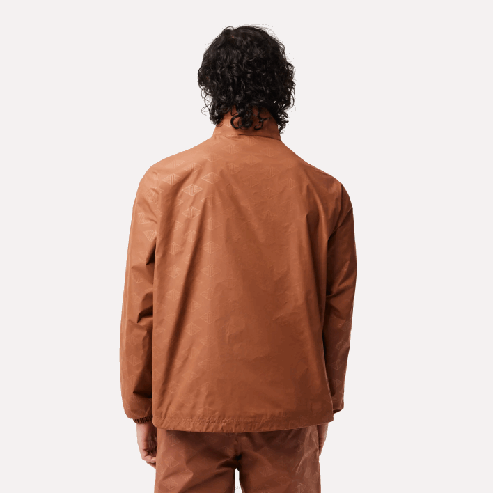 Lacoste Monogram Print Track Jacket 646T378 Light Brown LFA Men