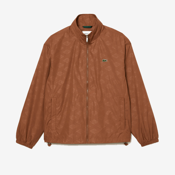 Lacoste Monogram Print Track Jacket 646T378 Light Brown LFA Men