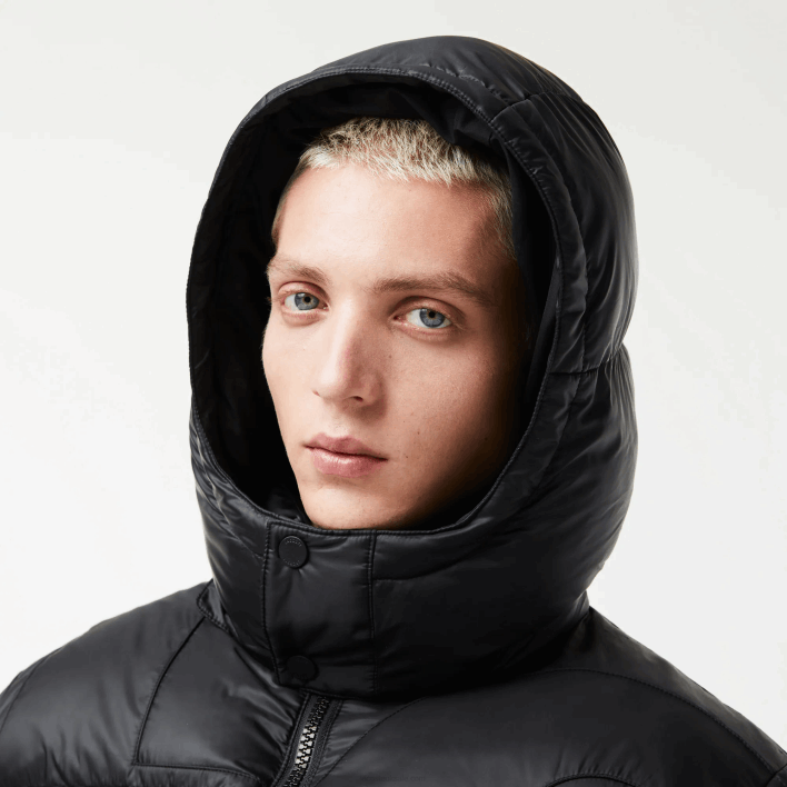 Lacoste Oversized Branded Water-Repellent Jacket 646T1234 Black C31 Men