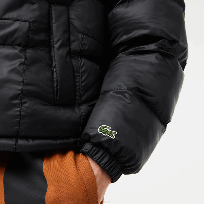 Lacoste Oversized Branded Water-Repellent Jacket 646T1234 Black C31 Men