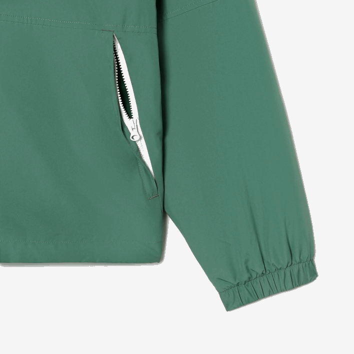 Lacoste Removable Hood Water-Repellent Jacket 646T390 Khaki Green KX5 Men