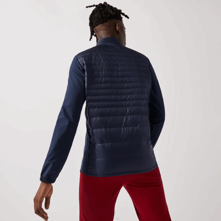 Lacoste SPORT Lightweight Water-Resistant Quilted Golf Jacket 646T1302 Navy Blue 5FS Men