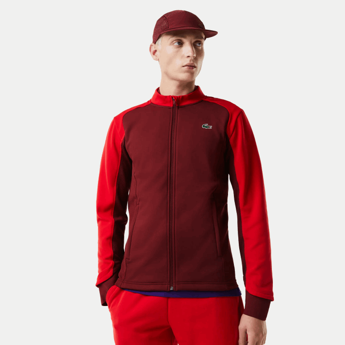 Lacoste SPORT Thermal Golf Jacket 646T1076 Bordeaux Red 6HJ Men