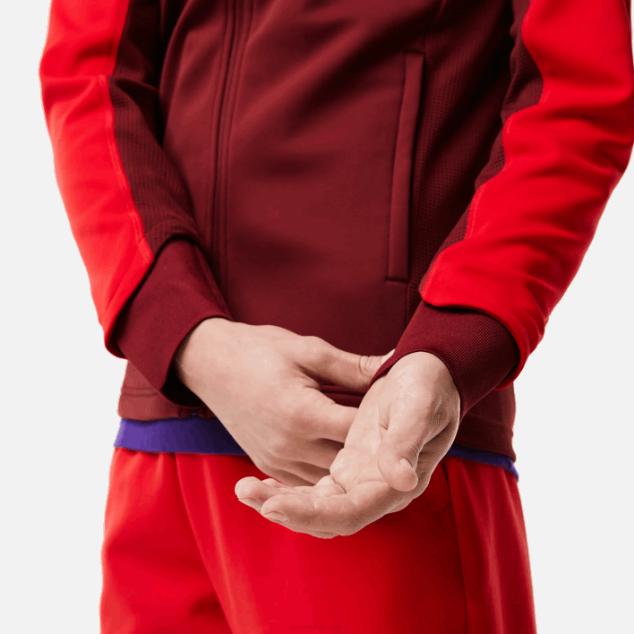 Lacoste SPORT Thermal Golf Jacket 646T1076 Bordeaux Red 6HJ Men