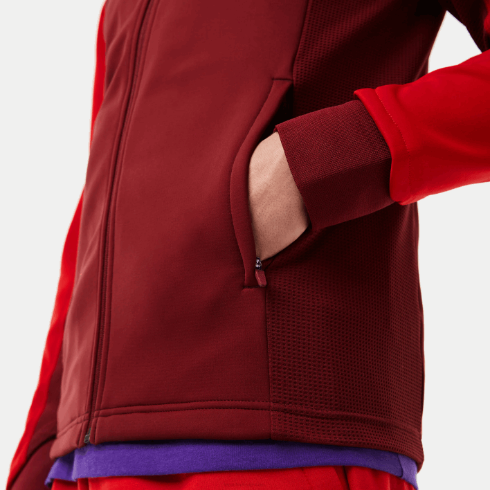 Lacoste SPORT Thermal Golf Jacket 646T1076 Bordeaux Red 6HJ Men