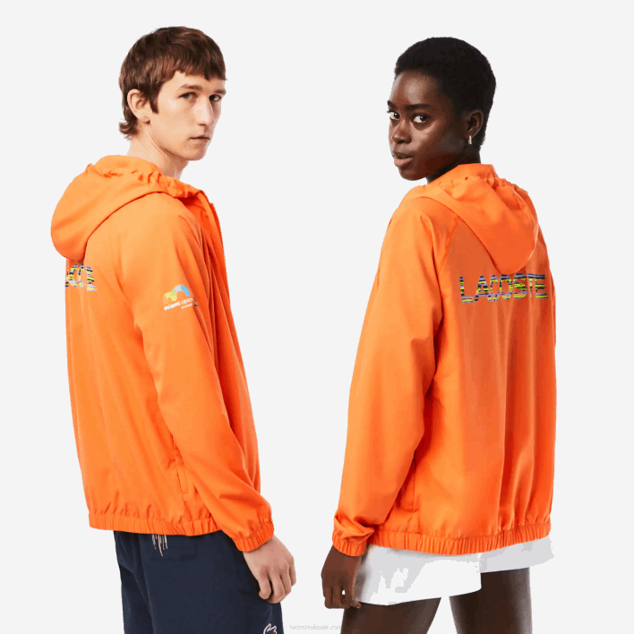 Lacoste Sport Miami Open Edition Jacket 646T398 Orange 5QP Men