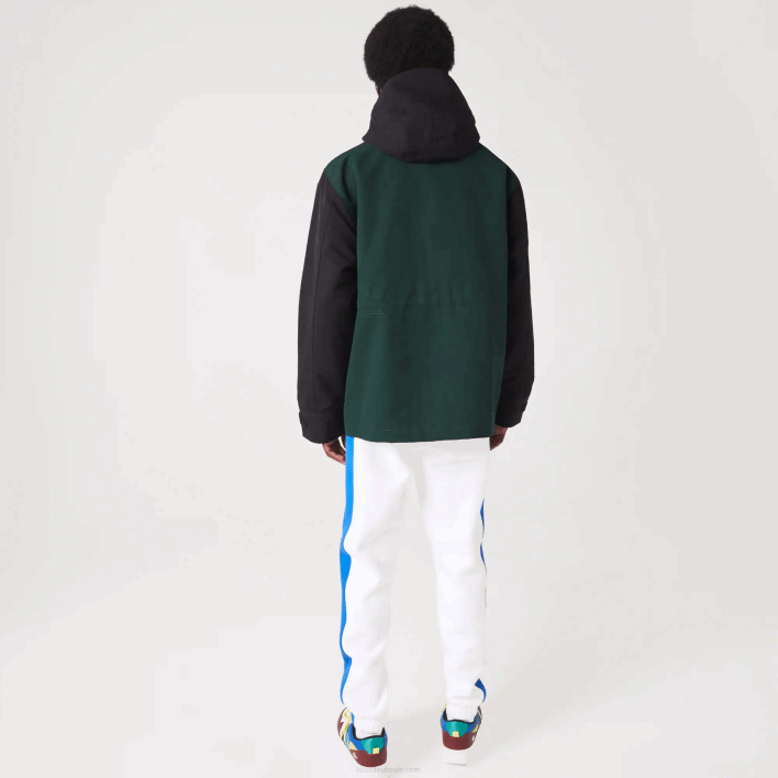 Lacoste Water-Repellent Colorblock Twill Jacket 646T1247 Black Blue Green NDN Men