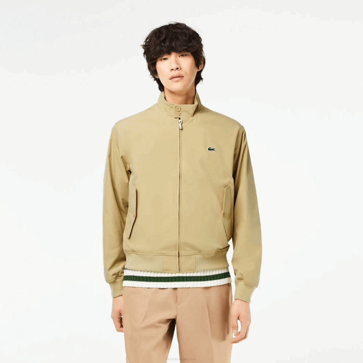 Lacoste Water-Repellent Light Twill Jacket 646T404 Beige KU4 Men